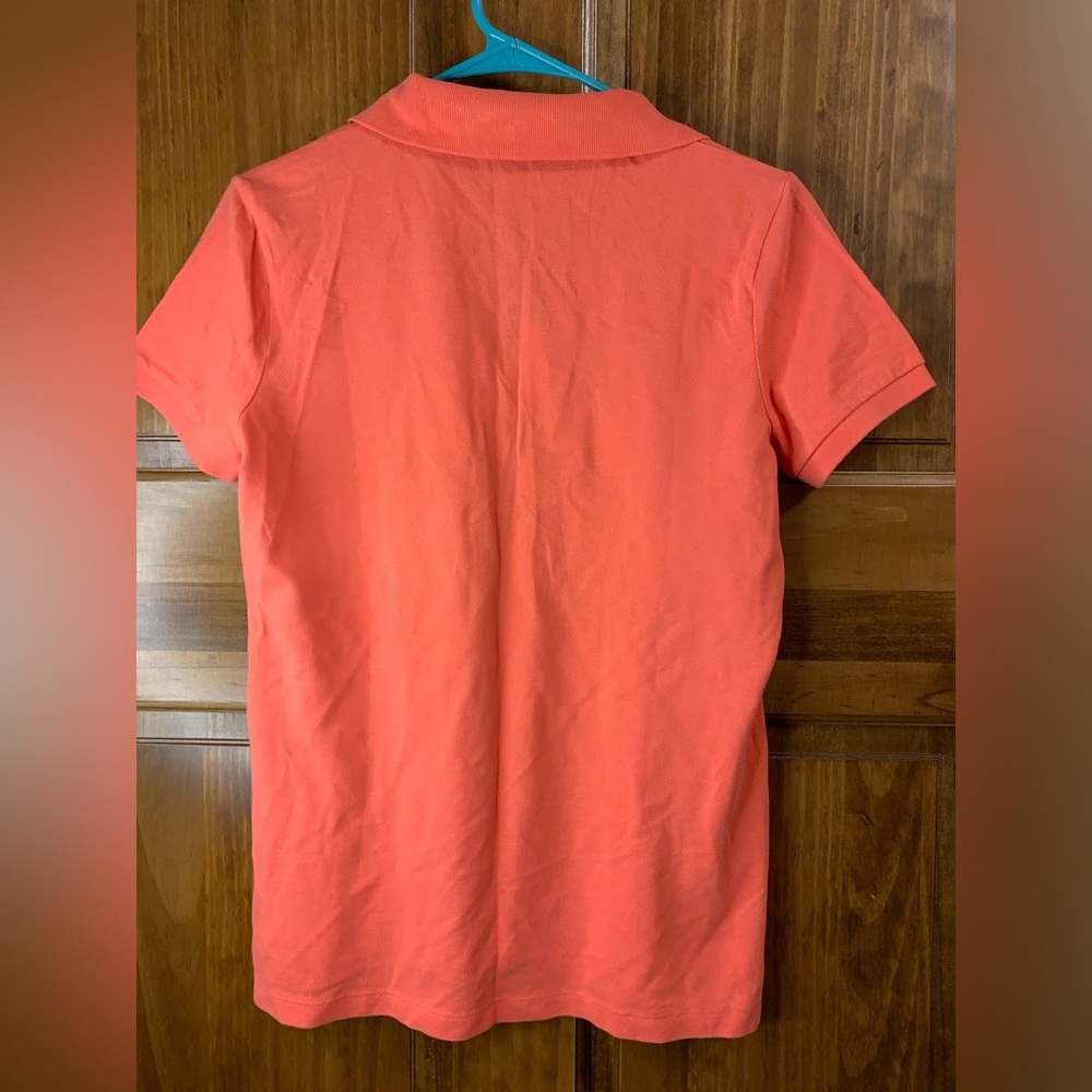 Women’s size medium, Lauren Ralph Lauren pink/peach polo with RLL design - Picture 3 of 4